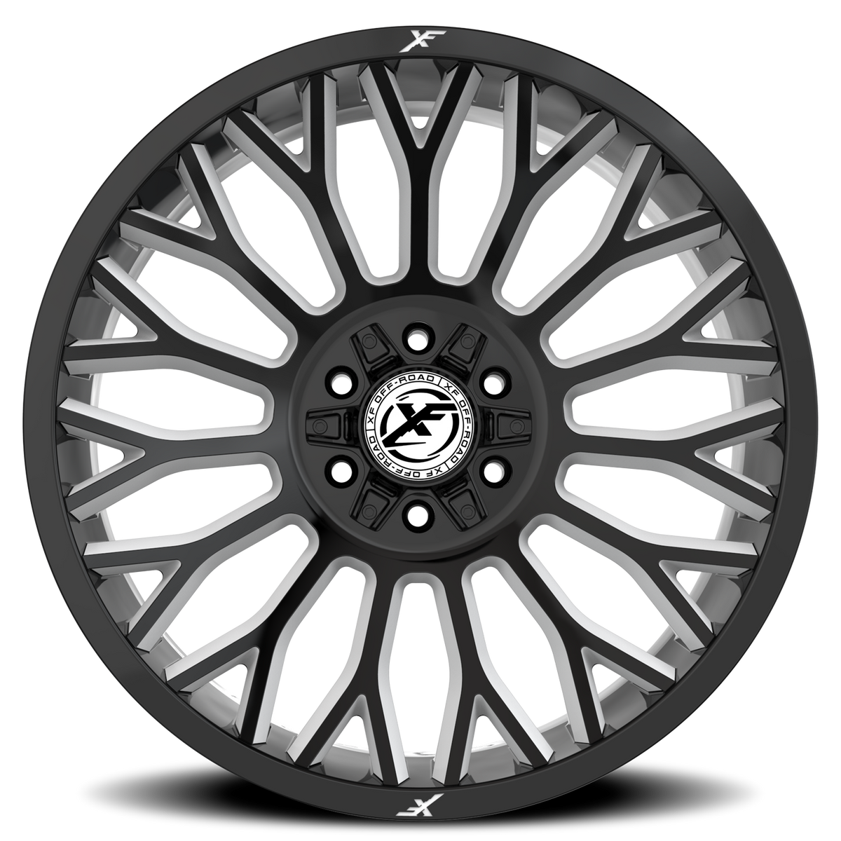 XF OFF-ROAD XF-237 22X12 -44 8X165.1/8X170 GLOSS BLACK & MILLED