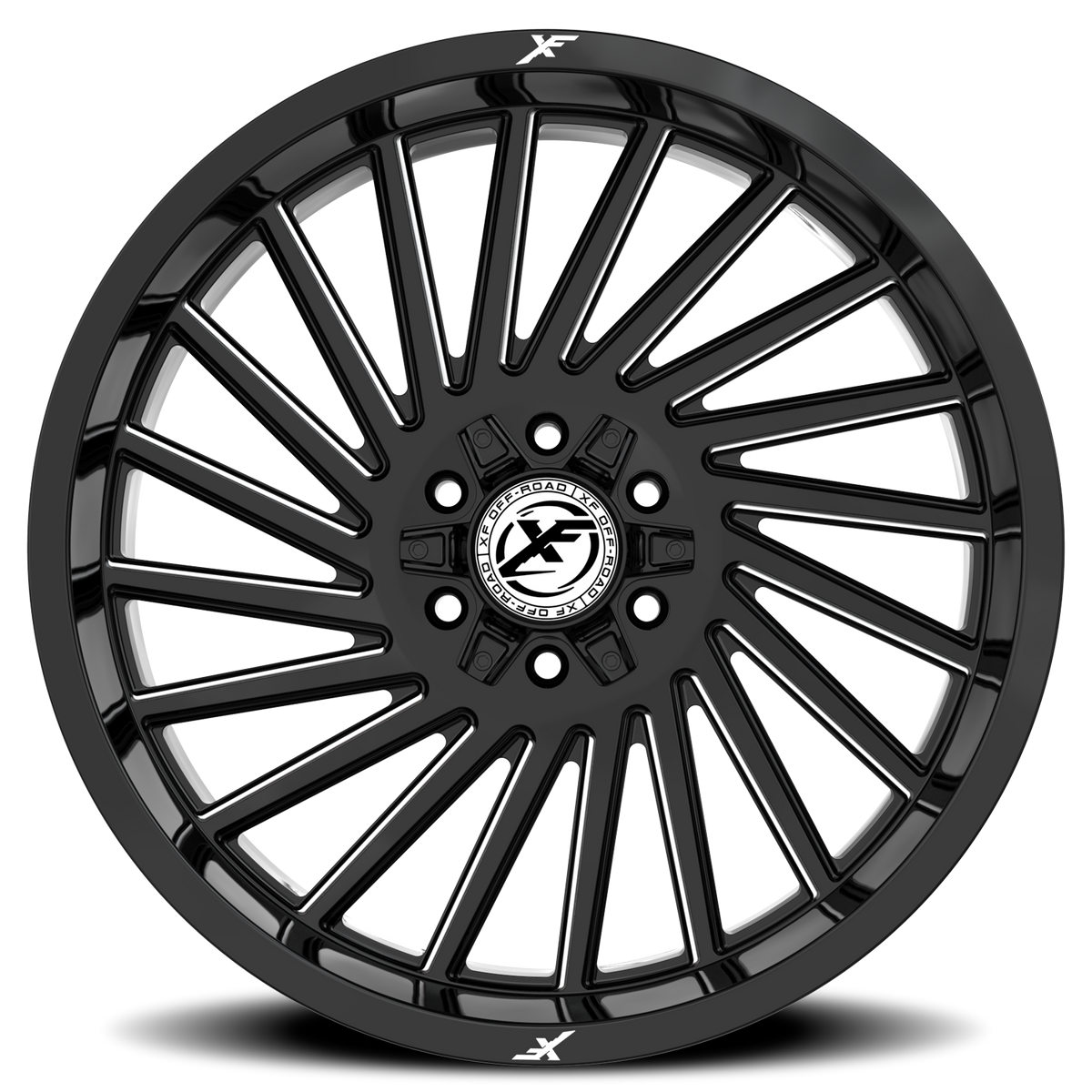 XF OFF-ROAD XF-239 24X12 -44 5X127/5X139.7 GLOSS BLACK & MILLED
