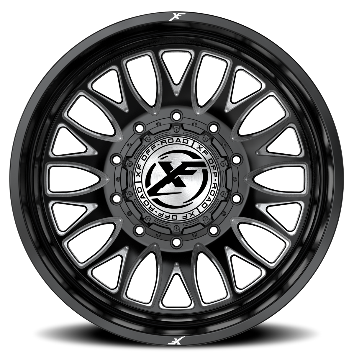 XF OFF-ROAD XF-240 DUALLY 22X8.25 -202 10X225 GLOSS BLACK & MILLED