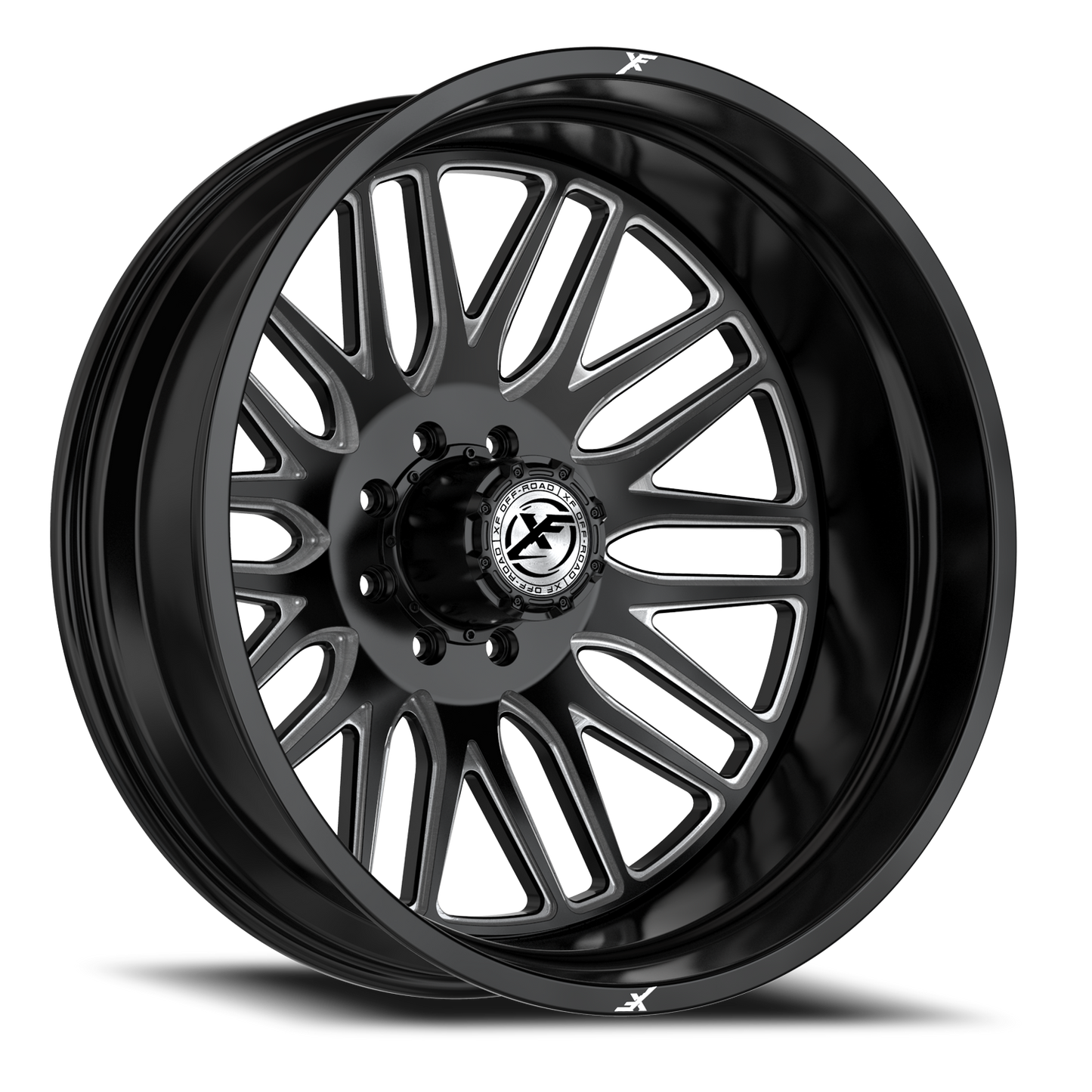 XF OFF-ROAD XF-240 DUALLY 24X8.25 -192 8X200 GLOSS BLACK & MILLED