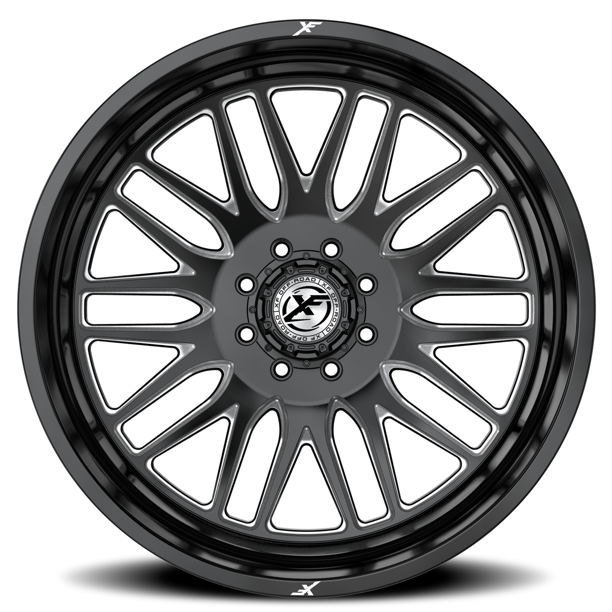 XF OFF-ROAD XF-240 DUALLY 20X8.25 -240 8X165.1 GLOSS BLACK & MILLED