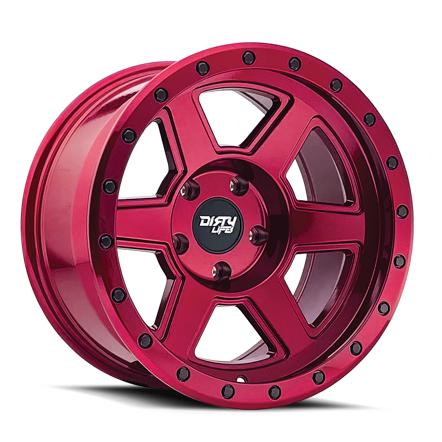 Dirty Life Compound - 20x10 -25mm 5x127 Crimson Candy Red Wheel | 9315-2173R