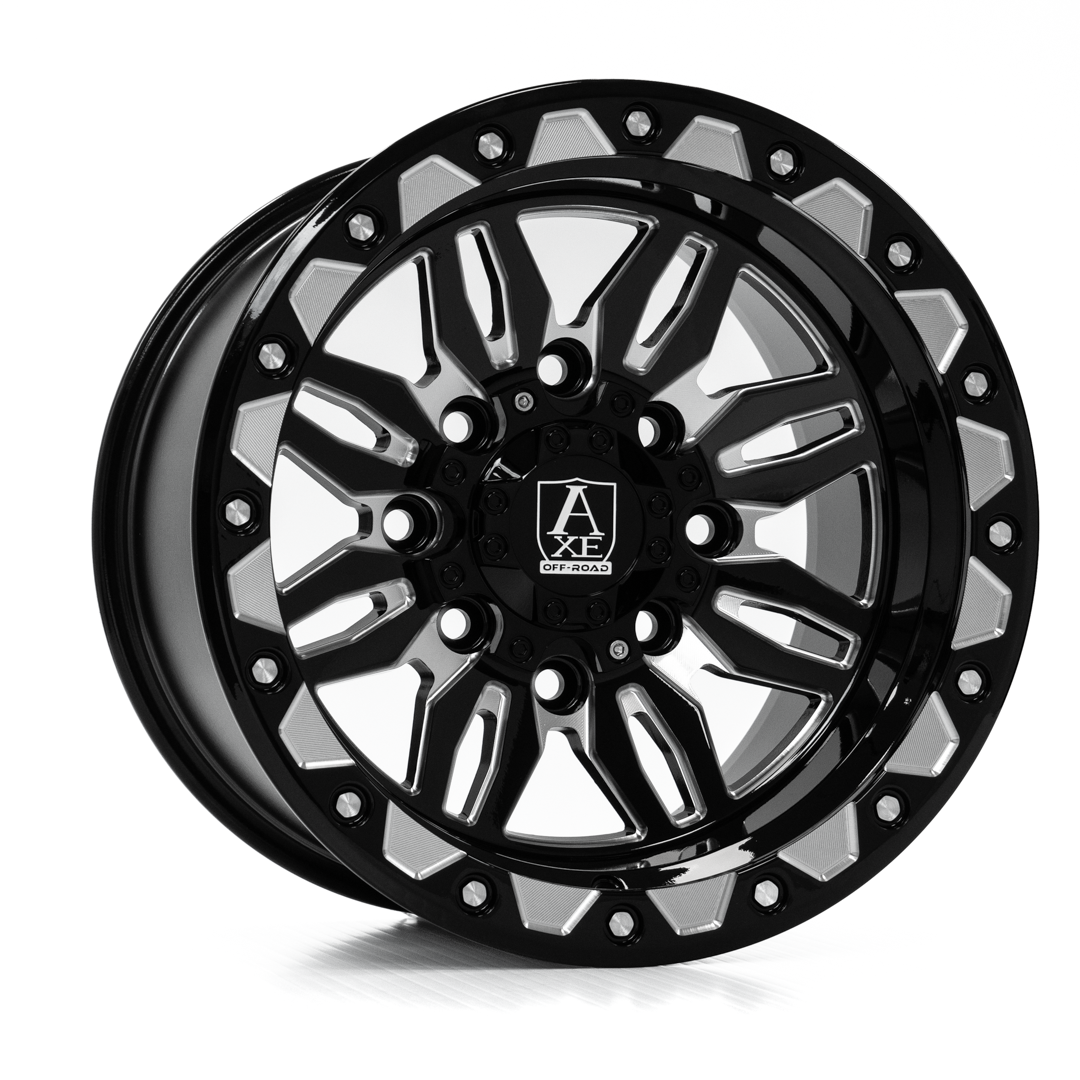 AXE CERUS UTV 15x10 4x137,4x156 GLOSS BLACK MILLED