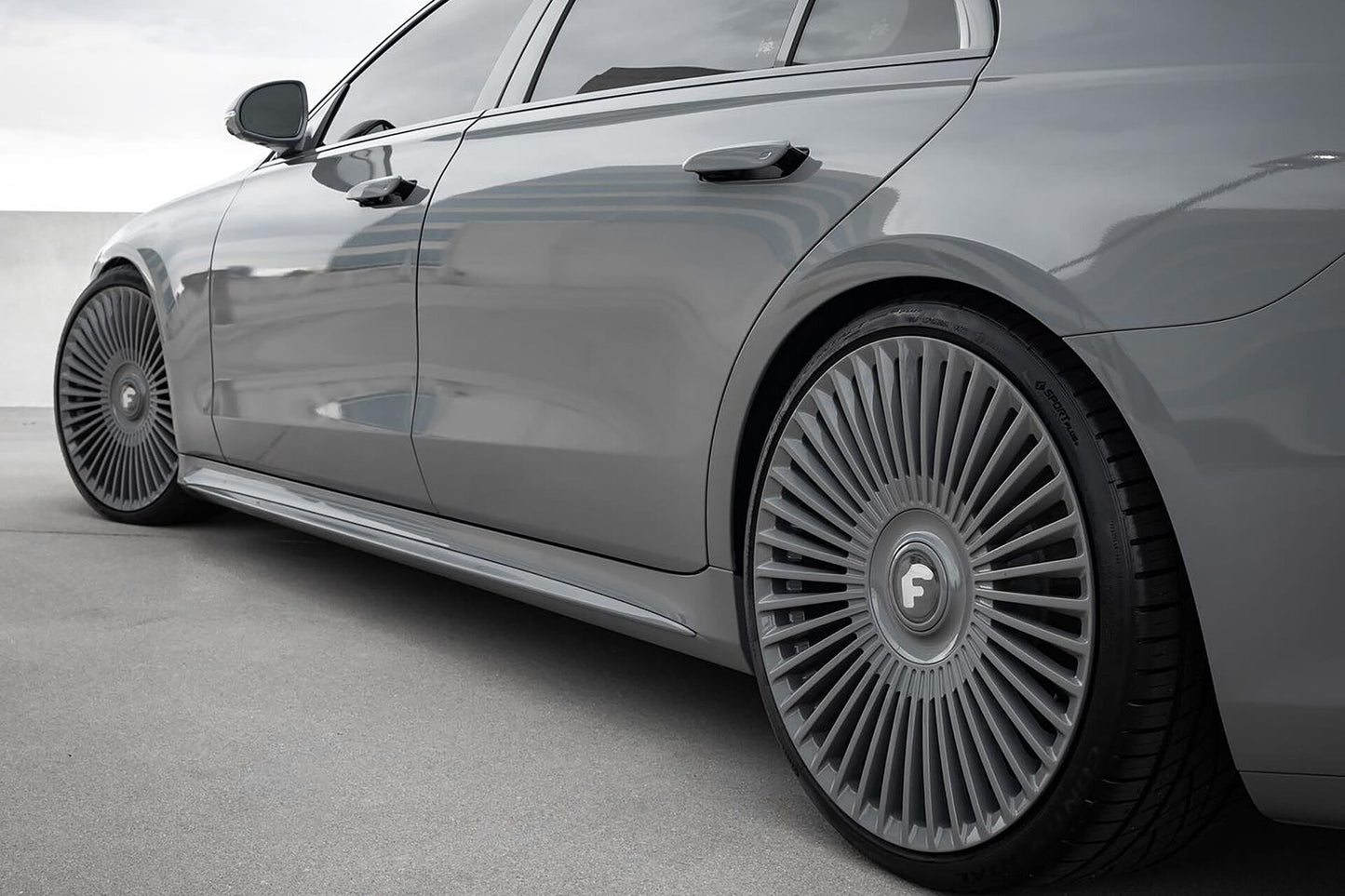 Set of 4 Staggered 24inch 5x112 Forgiato Trimestre-M Brushed - Mercedes S Class - BMW 7 Series