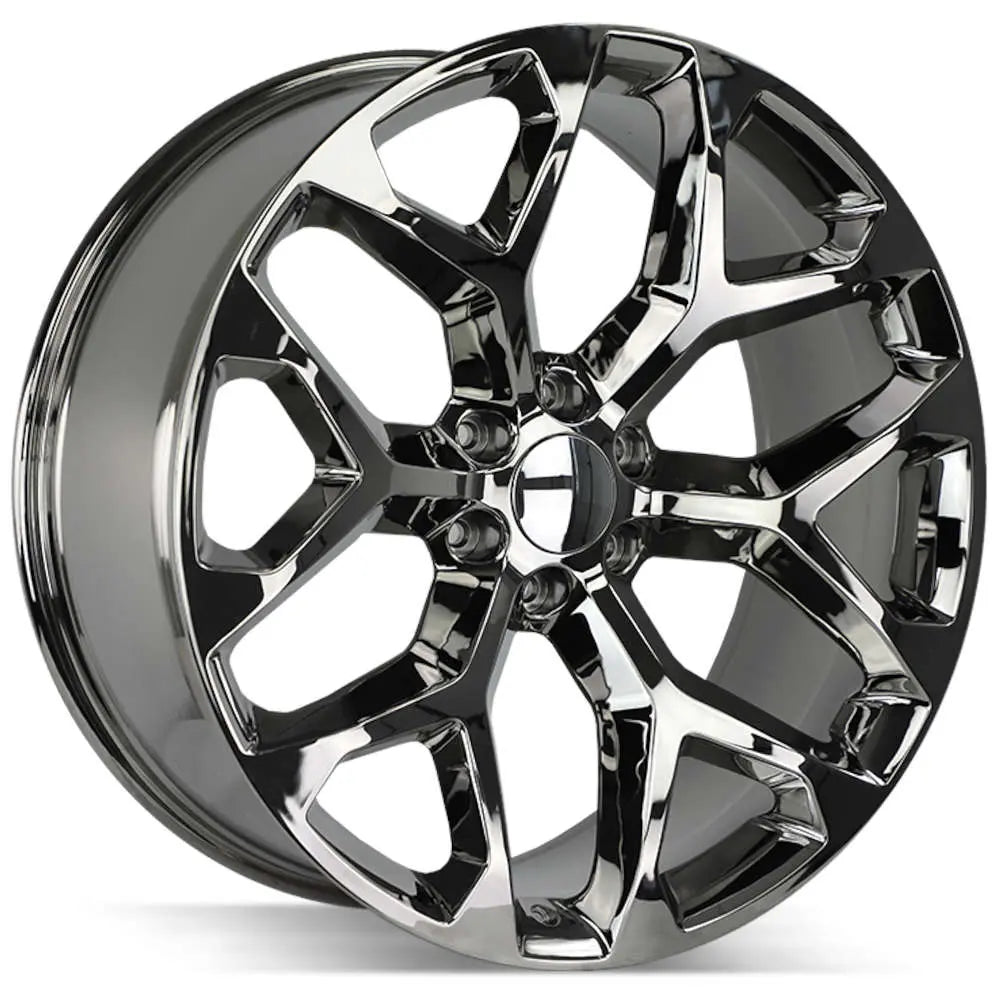 Strada Wheel Replicas Snowflake R176 24x10 31 6x139.7 Black Chrome