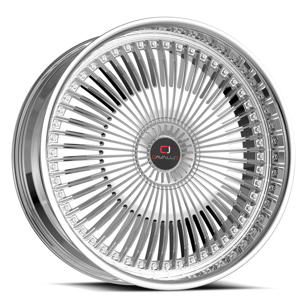 Cavallo CLV-41 22x8.5 38 5x112/5x114.3 Nano Chrome CLV-41228551121143+38NC
