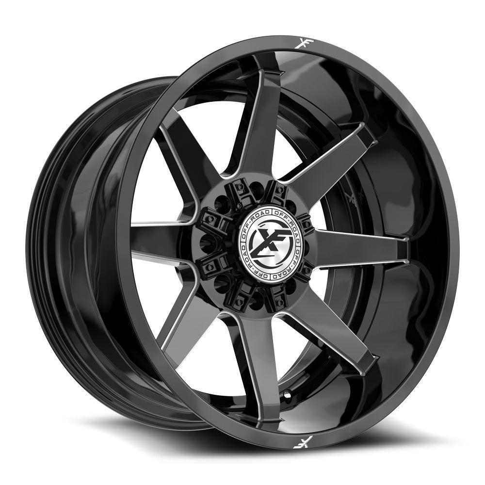 XF Off-Road XF-236 24x14 -76 8x165.1/8x170 Gloss Black & Milled XF-236241481651170-76GBM