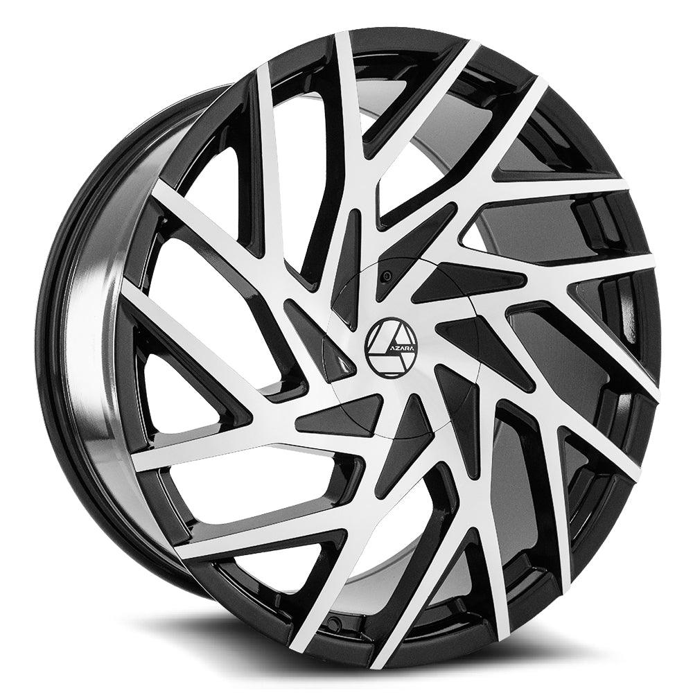 AZARA AZA-518 24X9 25 6X135/6X139.7 GLOSS BLACK & MACHINED