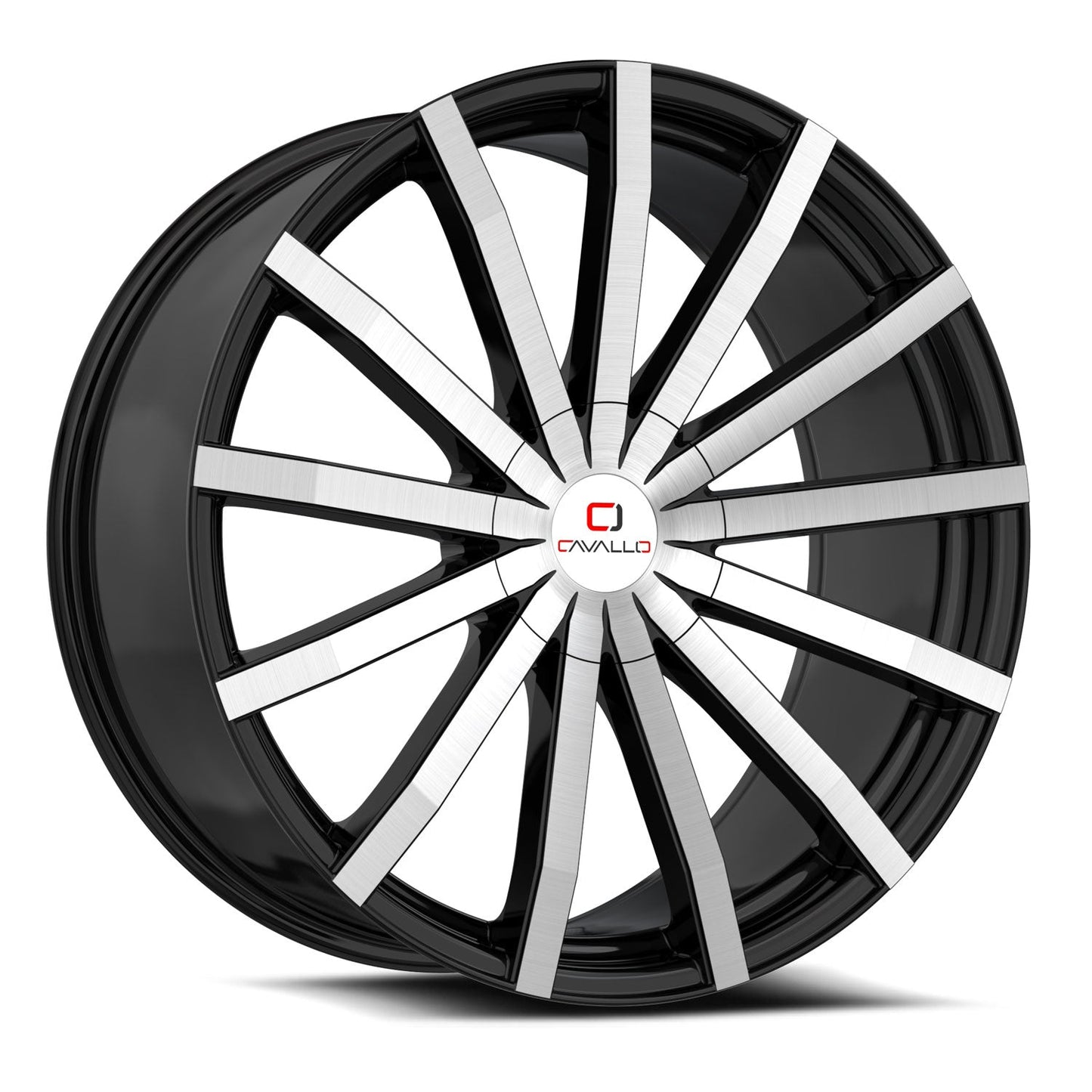 CAVALLO CLV-52 22X9.5 18 BLANK GLOSS BLACK & MACHINED