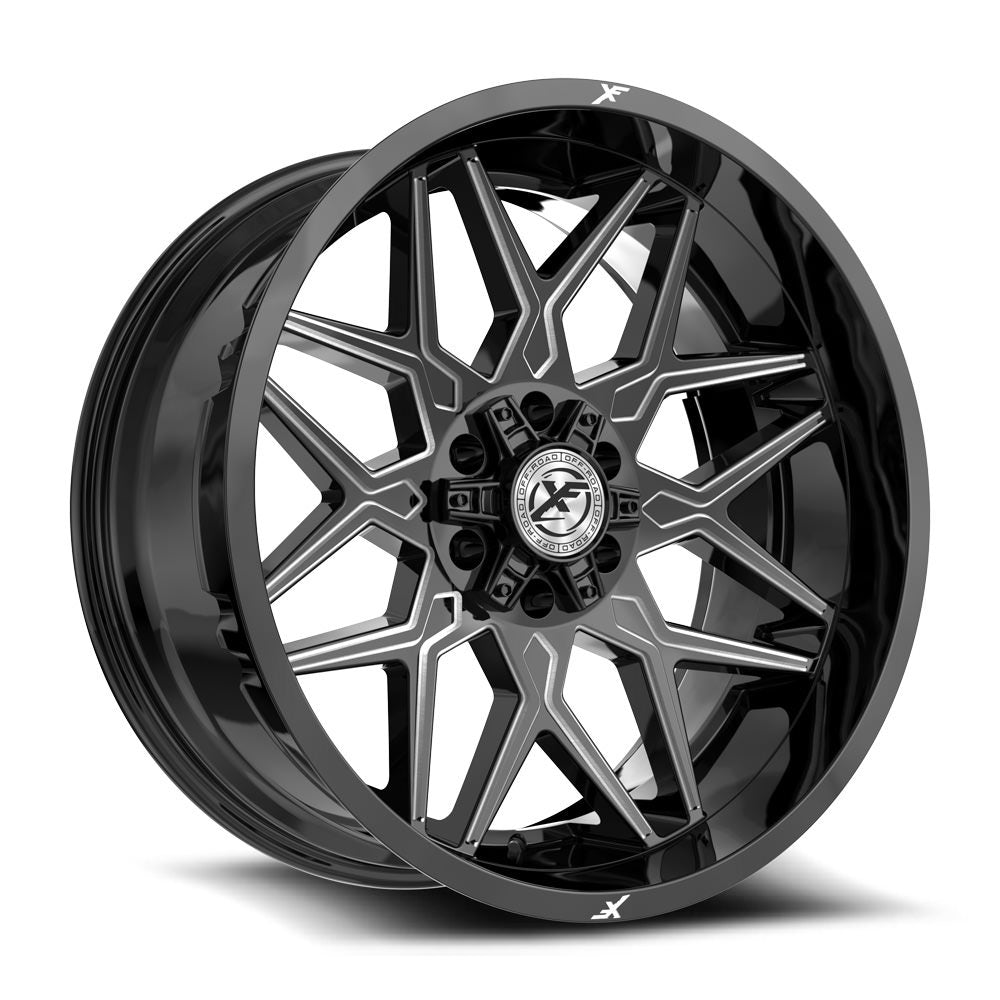 XF Off-Road XF-238 20x10 -12 5x127/5x139.7 Gloss Black & Milled XF-238201051271397-12GBM