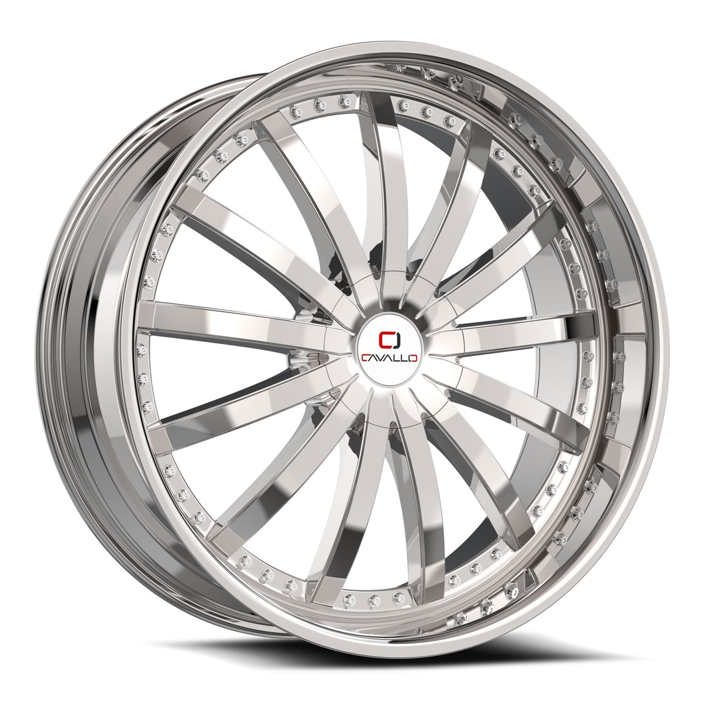 Cavallo CLV-53 22x9.5 15 Blank 5x/6x Nano Chrome CLV-532295BLANK+15NC