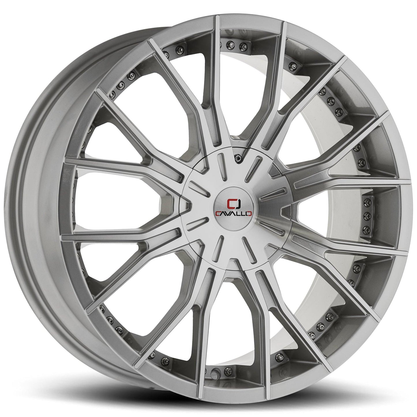CAVALLO CLV-36 20X8.5 15 6X135/6X139.7 SILVER & MACHINED