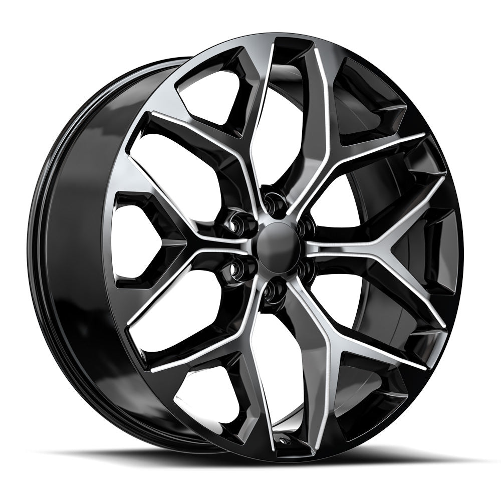 O.E. REVOLUTION G-09 22X9.0 24 6X139.7 GLOSS BLACK & MILLED