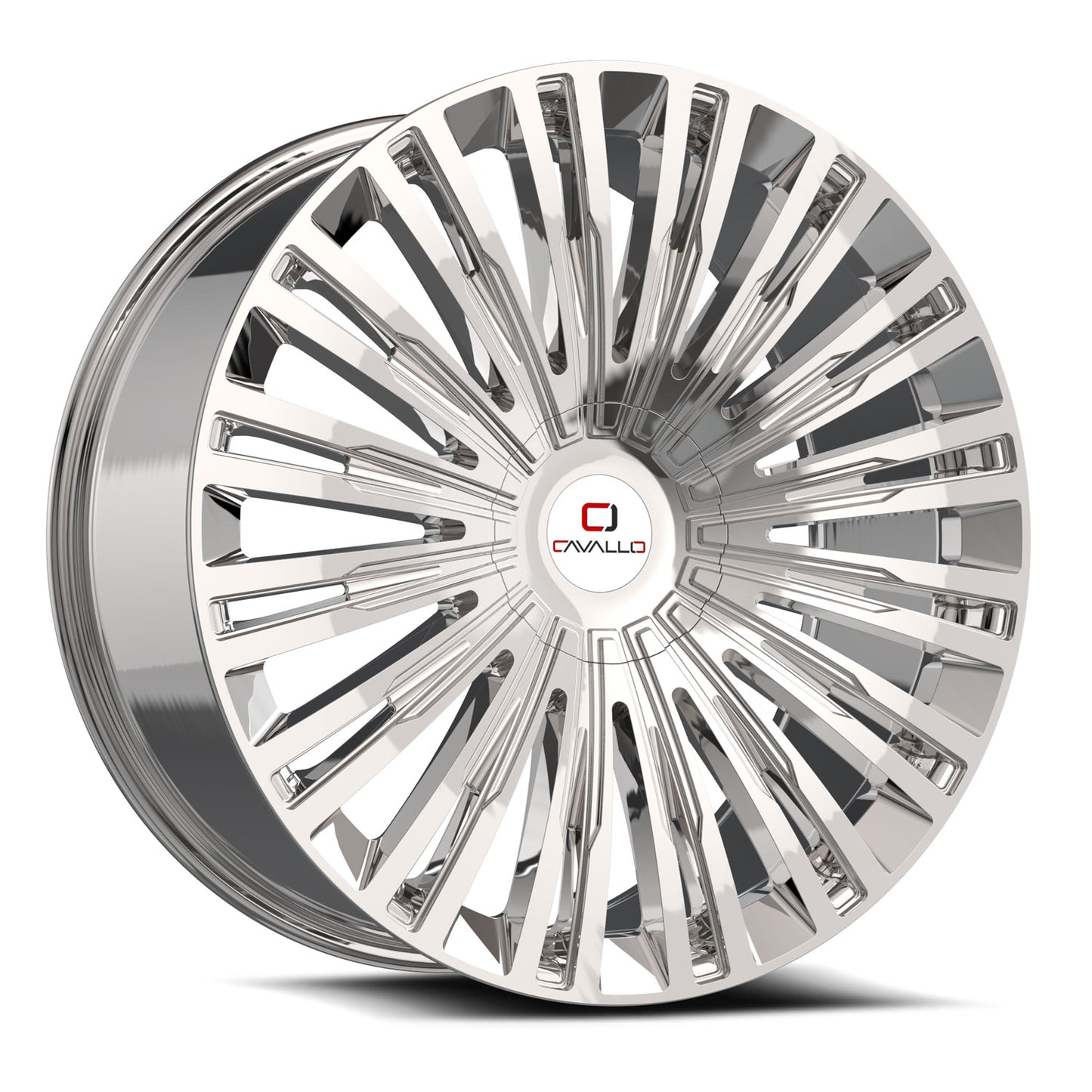 Cavallo CLV-48 22x9.5 15 Blank 5x/6x Nano Chrome CLV-482295BLANK+15NC