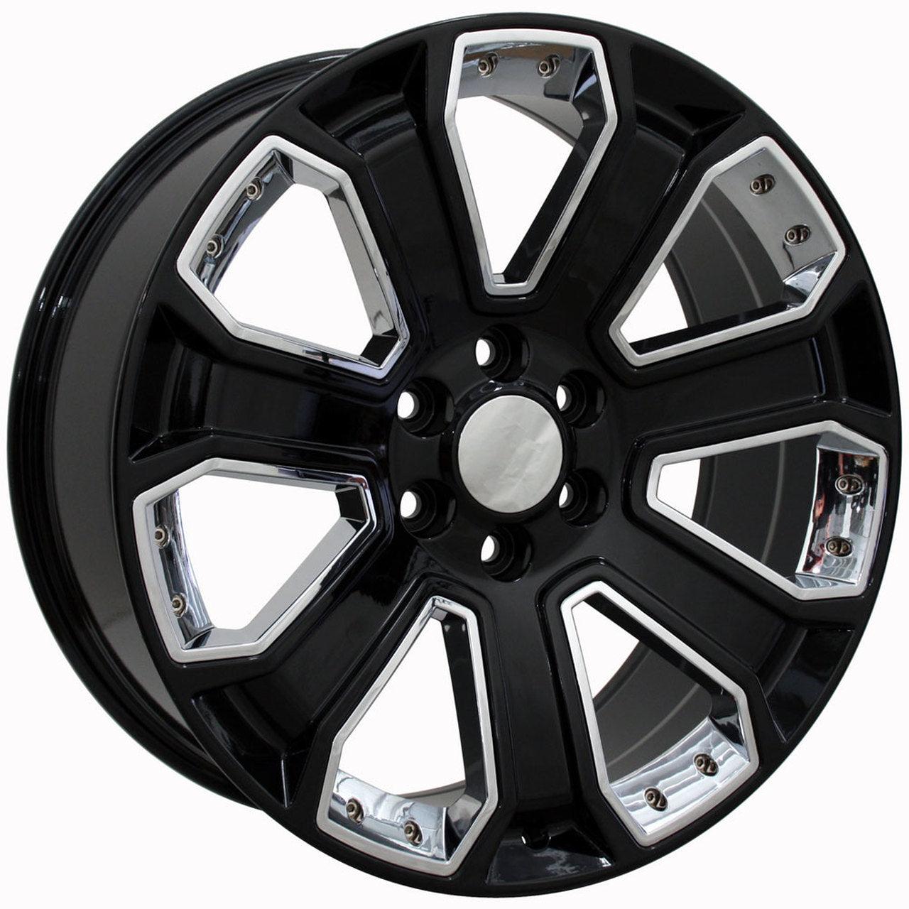 O.E. REVOLUTION G-06 26X10 31 6X139.7 BLACK MACHINED FACE WITH CHROME INSERTS