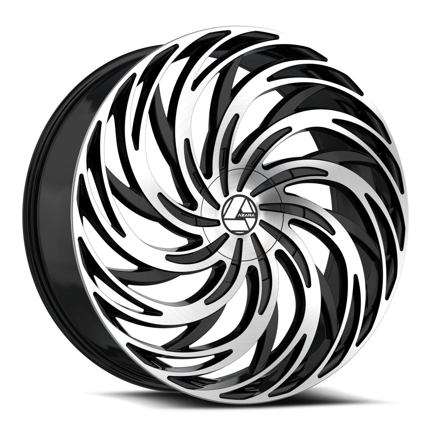 AZARA AZA-531 26X9.5 15 BLANK GLOSS BLACK & MACHINED