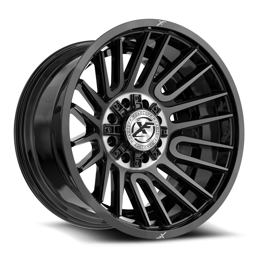 XF Off-Road XF-234 20x10 -24 8x165.1/8x170 Gloss Black & Brushed Double Dark Tint XF-234201081651170-24GBUDT