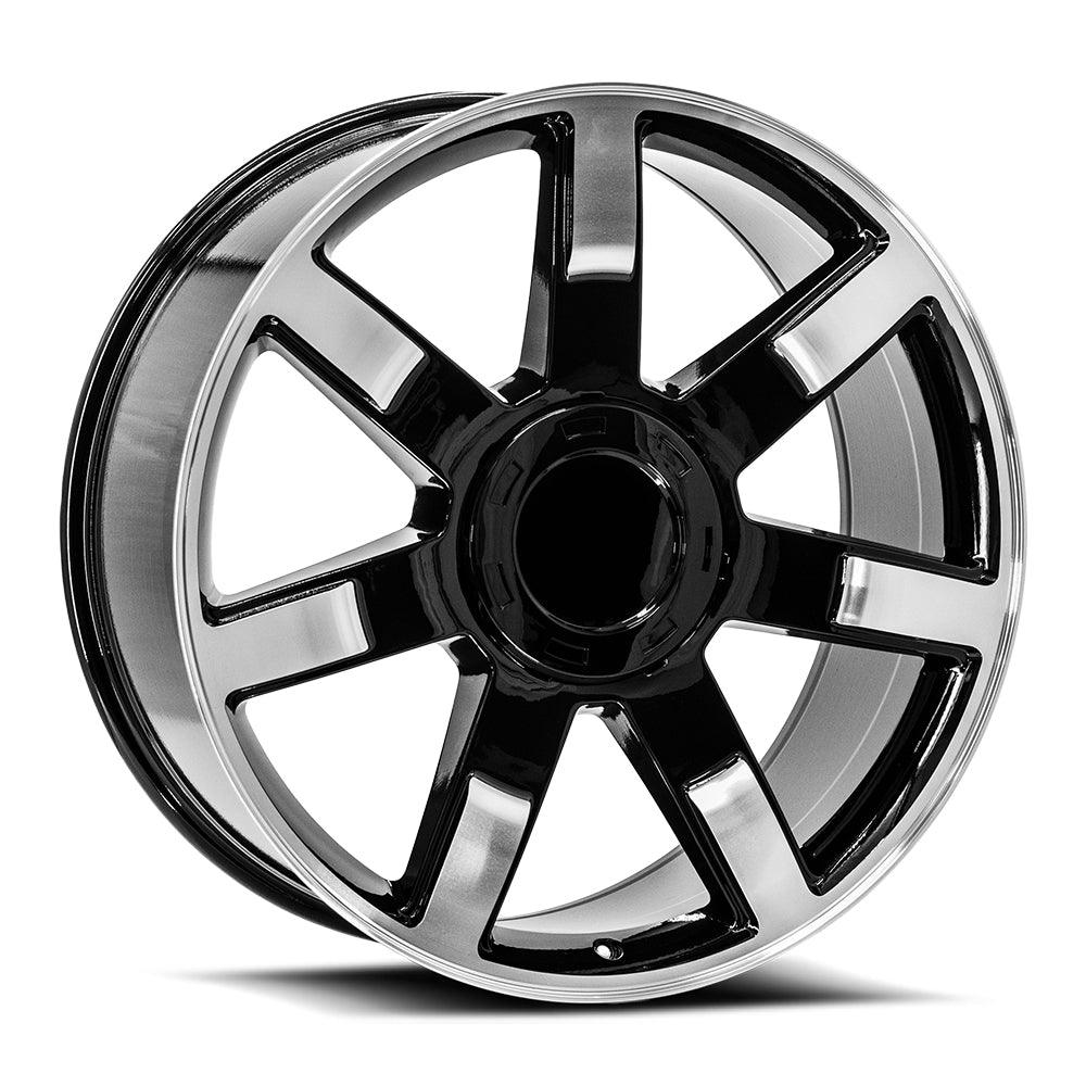 O.E. REVOLUTION 122 22X9 31 6X139.7 GLOSS BLACK & MACHINED