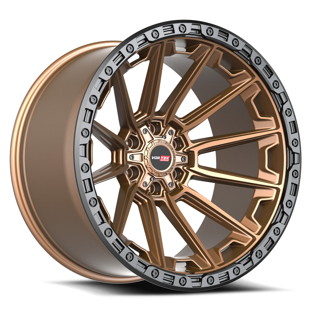 Vortek VRT-601 22x10 -12 6x135/6x139.7 Matte Bronze With Black Bead Ring 601221057-12MZBR