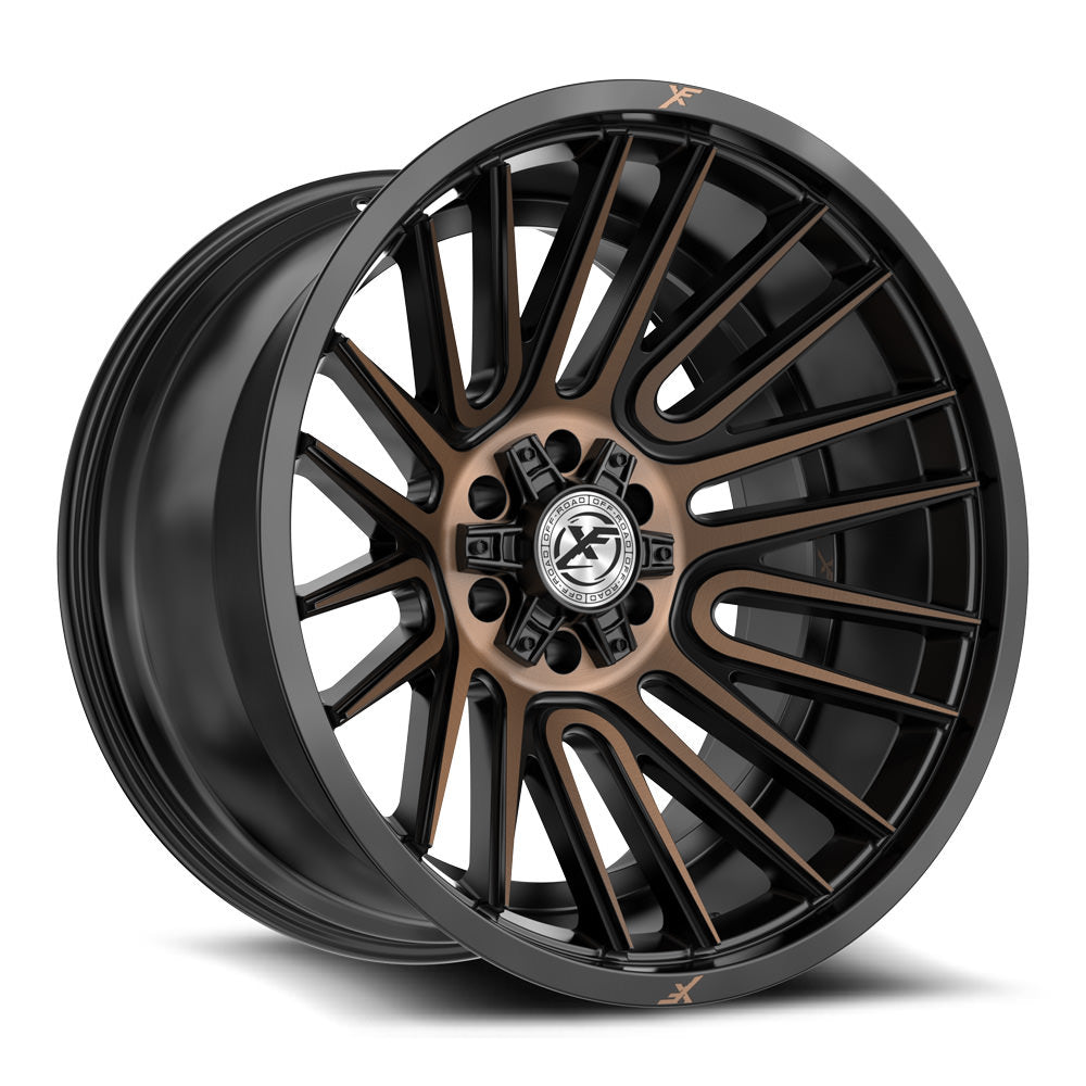 XF Off-Road XF-234 24x14 -76 6x135/6x139.7 Satin Black & Bronze Machined Double Dark Tint XF-234241461351397-76SBMZDT