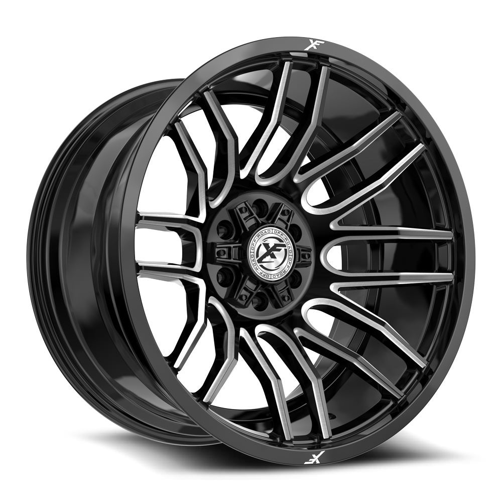 XF Off-Road XF-232 20x10 -24 6x135/6x139.7 Gloss Black & Milled XF-232201061351397-24GBM