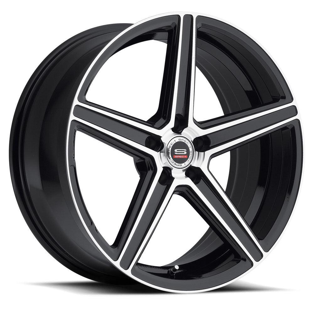 SPEC-1 SP-8 20X10.5 38 5X120 GLOSS BLACK & MACHINED