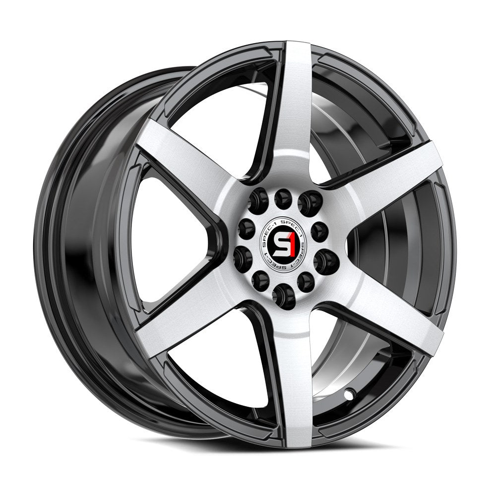 Spec-1 SPT-34 16x7 30 5x100/5x114.3 Gloss Black & Machined SPT-341672330BM