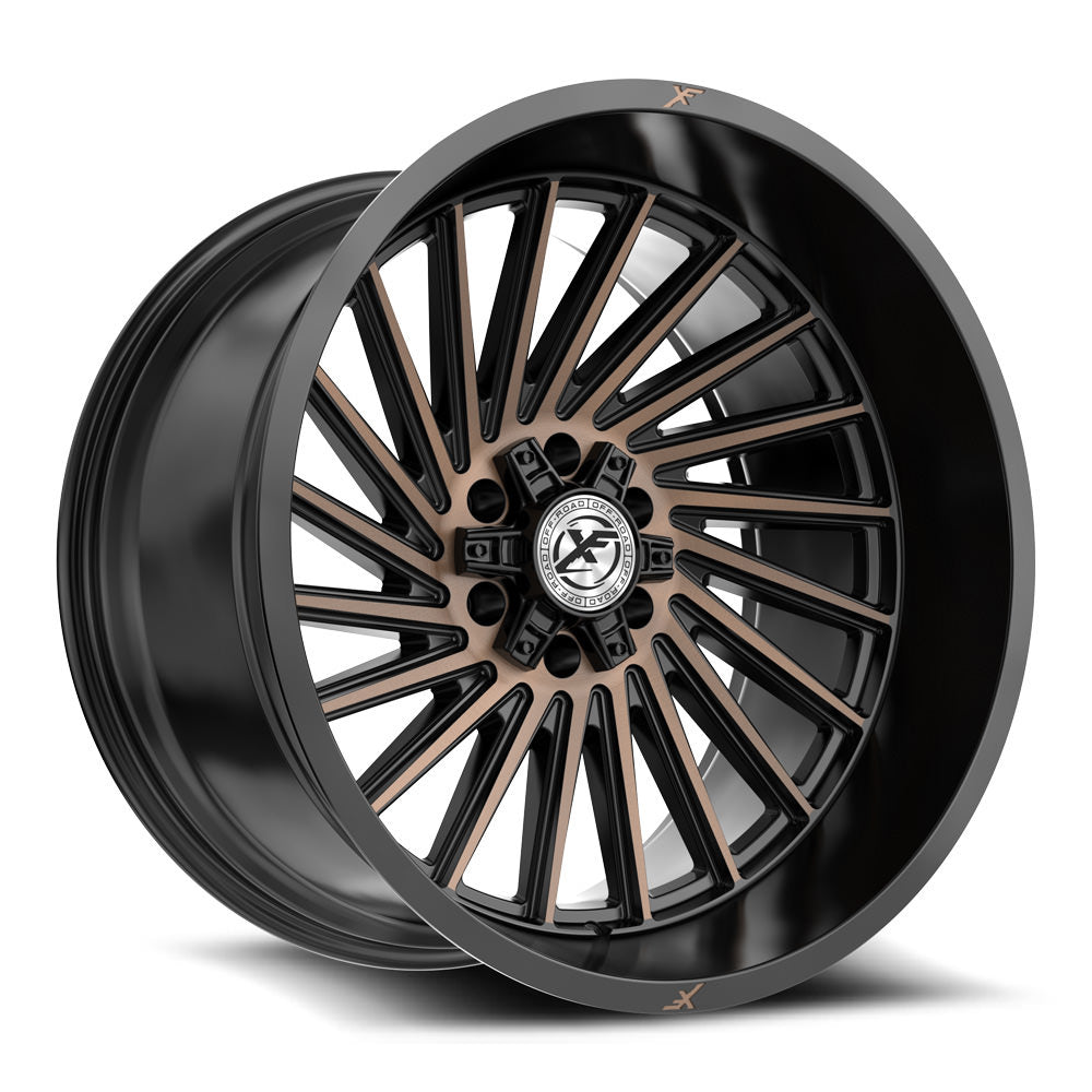 XF Off-Road XF-239 20x9 12 5x127/5x139.7 Satin Black & Bronze Machined Double Dark Tint XF-239209051271397+12SBMZDT