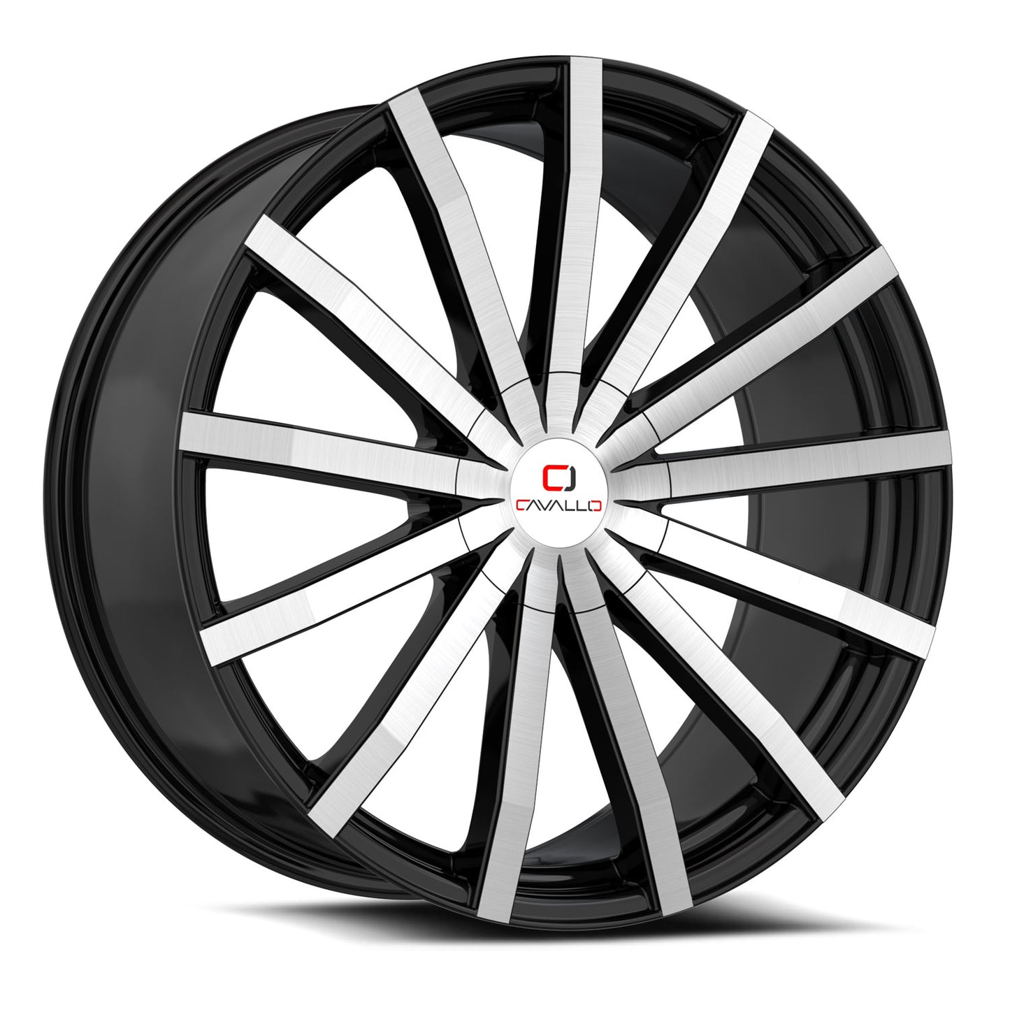 Cavallo CLV-52 22x9.5 15 5x115/5x120 Gloss Black & Machined CLV-5222955115120+15BM
