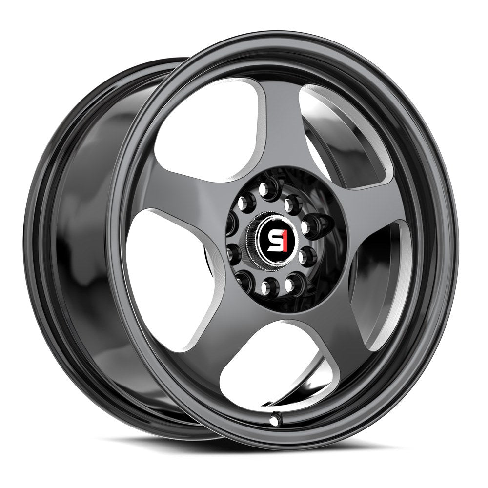 Spec-1 SPT-36 16x7 30 5x100/5x114.3 Gloss Black & Milled SPT-361672330GBM