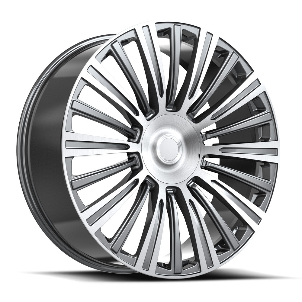 O.E. REVOLUTION CAD-35 24X10 31 6X139.7 GUNMETAL & MACHINED