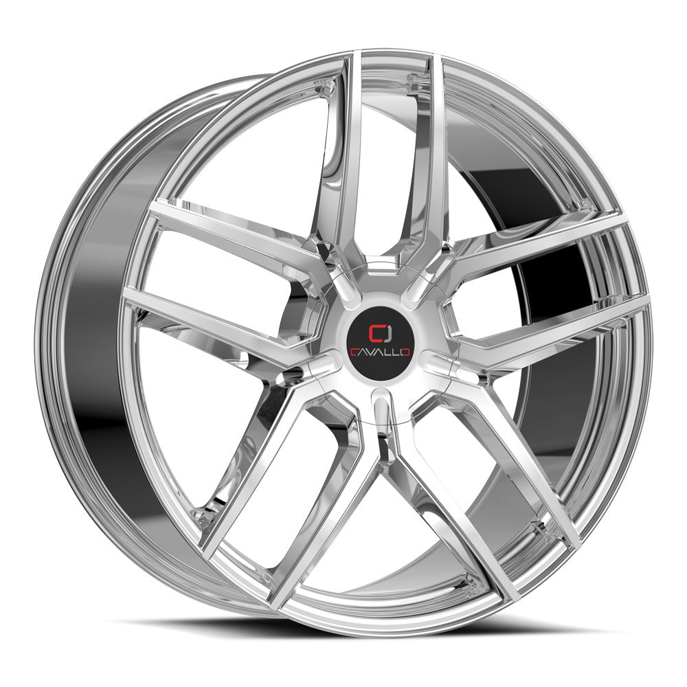 Cavallo CLV-55 22x8.5 38 5x112/5x114.3 Nano Chrome CLV-55228551121143+38NC