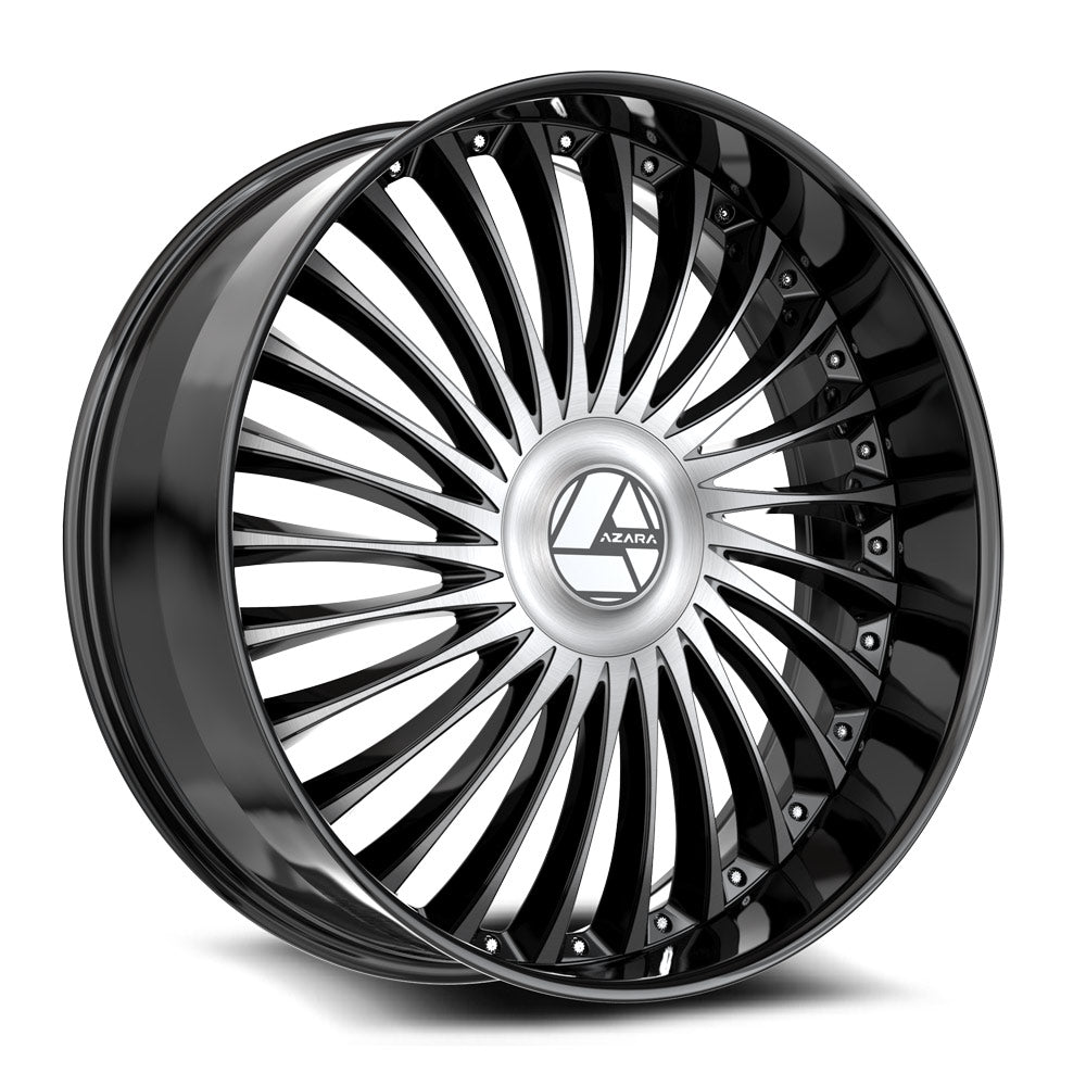 AZARA AZX-103 22X8.5 38 5X114.3/5X120 GLOSS BLACK & MACHINED