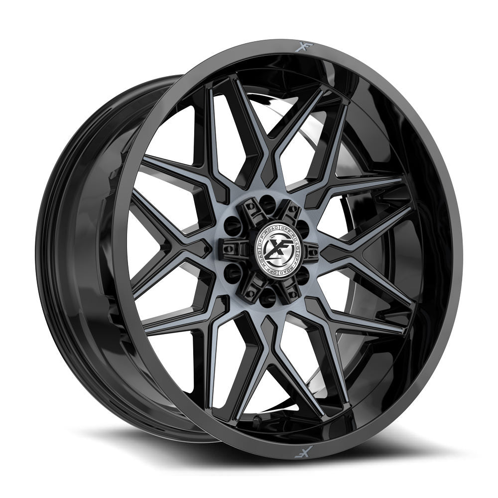 XF Off-Road XF-238 20x9 0 5x127/5x139.7 Gloss Black & Machined Titanium Double Dark Tint XF-238209051271397+0BMTDT