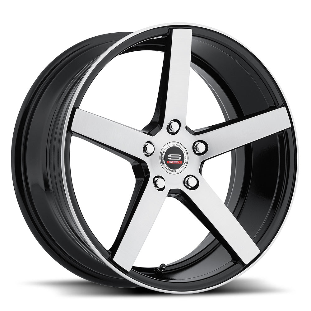 Spec-1 SP-36 20x8.5 38 5x114.3 Gloss Black & Brushed SP3620851638GBU