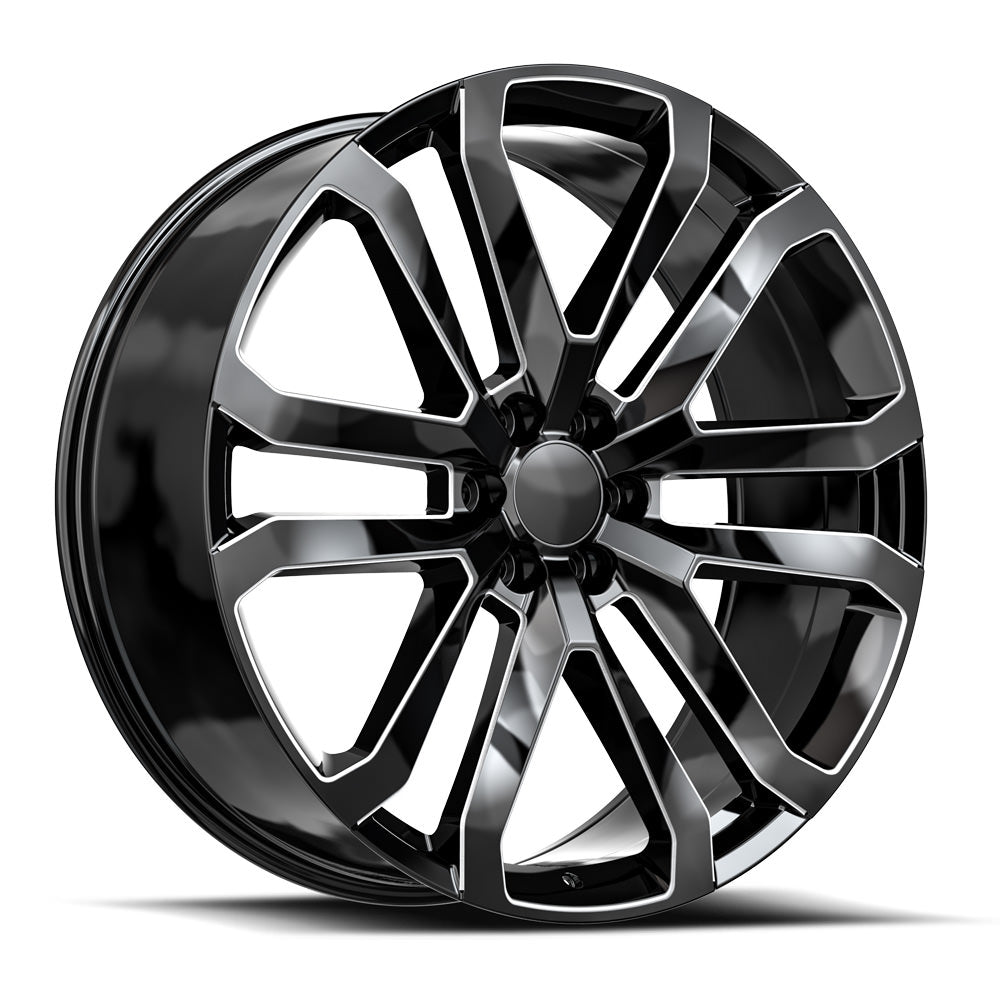O.E. REVOLUTION D-37 24X10 31 6X139.7 GLOSS BLACK & MILLED
