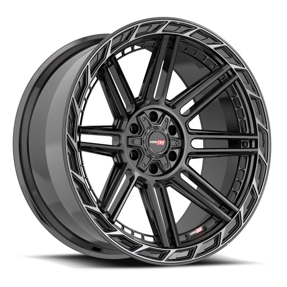 VORTEK VRP-501 20X9 0 5X139.7/5X150 BLACK DIAMOND CUT RING WITH DARK TINT