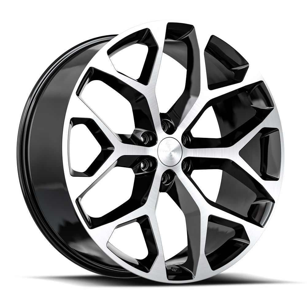 O.E. REVOLUTION G-09 20X9 24 6X139.7 GLOSS BLACK & MACHINED