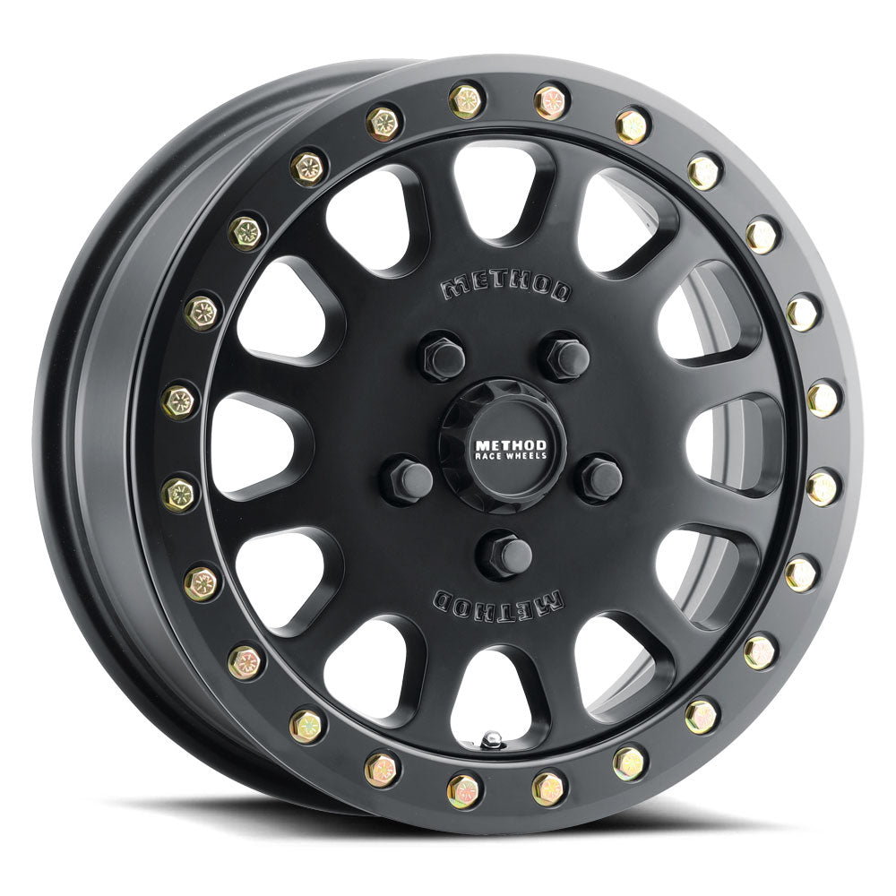 Method 401 15x7 5x114.3 (5x4.5) 38mm UTV Beadlock Matte Black MR40157012552B