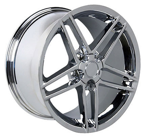 19" Replica Wheel CV07B Fits Chevrolet Corvette C6 Z06 19x10 Chrome Wheel