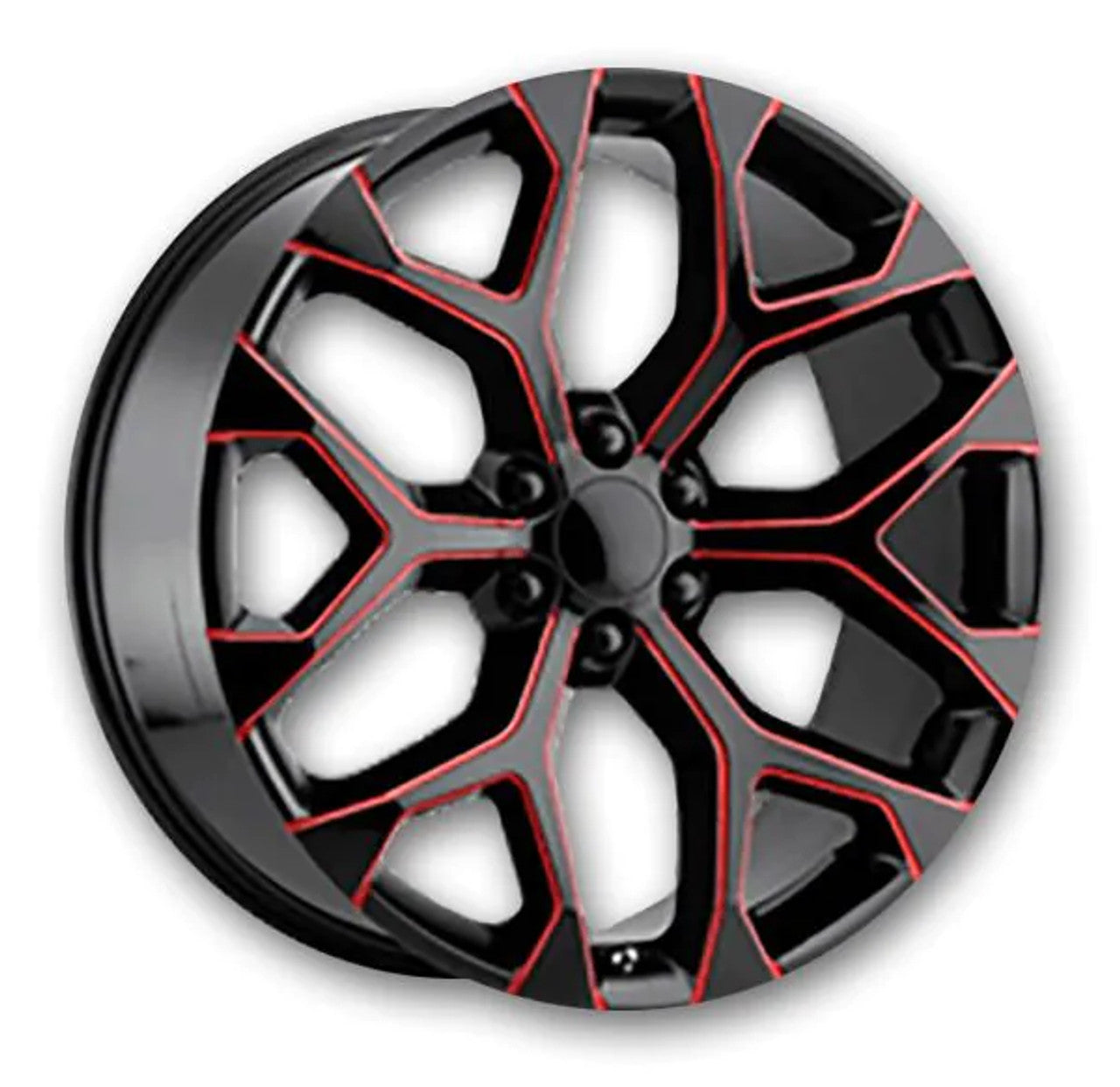 PERFORMANCE REPLICAS PR177 20X9 24 6X139.7 GLOSS BLACK RED MILLED