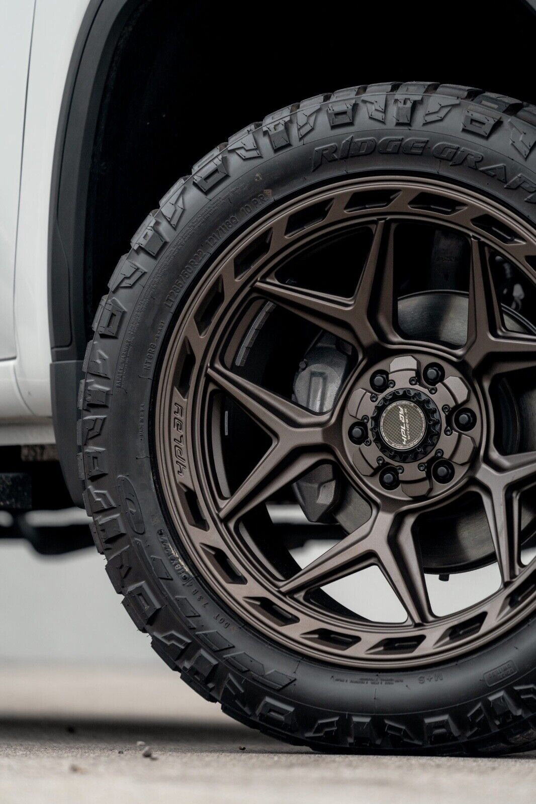 SET OF 4 WHEEL & TIRE PACKAGE | 4Play 4P06 20x10 -18 6x135/6x139.7 Bronze | 35x12.50R20LT SureTrac Wide Climber R/T 1