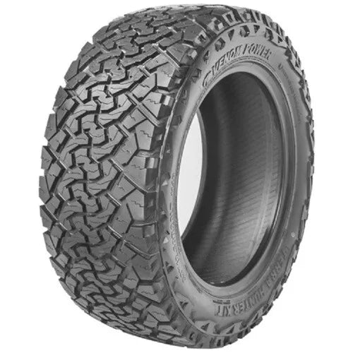 SET OF 4 WHEEL & TIRE PACKAGE | 4Play 4P06 22x12 -44 6x135/6x139.7 Gloss Black | 35x12.50R22LT VENOM POWER TERRA HUNTER X/T