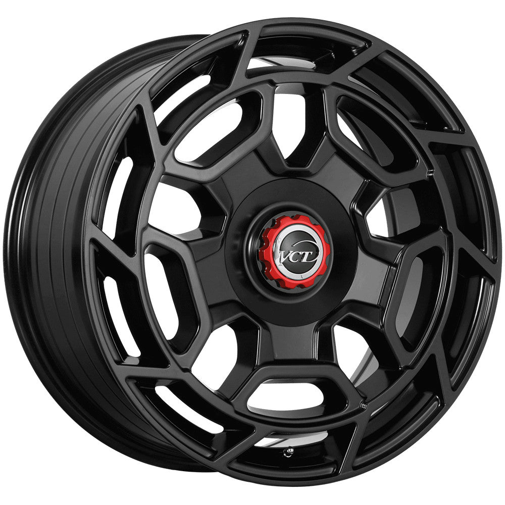VCT Fusion 22x9 5x115/5x120 +15mm Satin Black Wheel Rim 22" Inch FUS-22951520+15SB