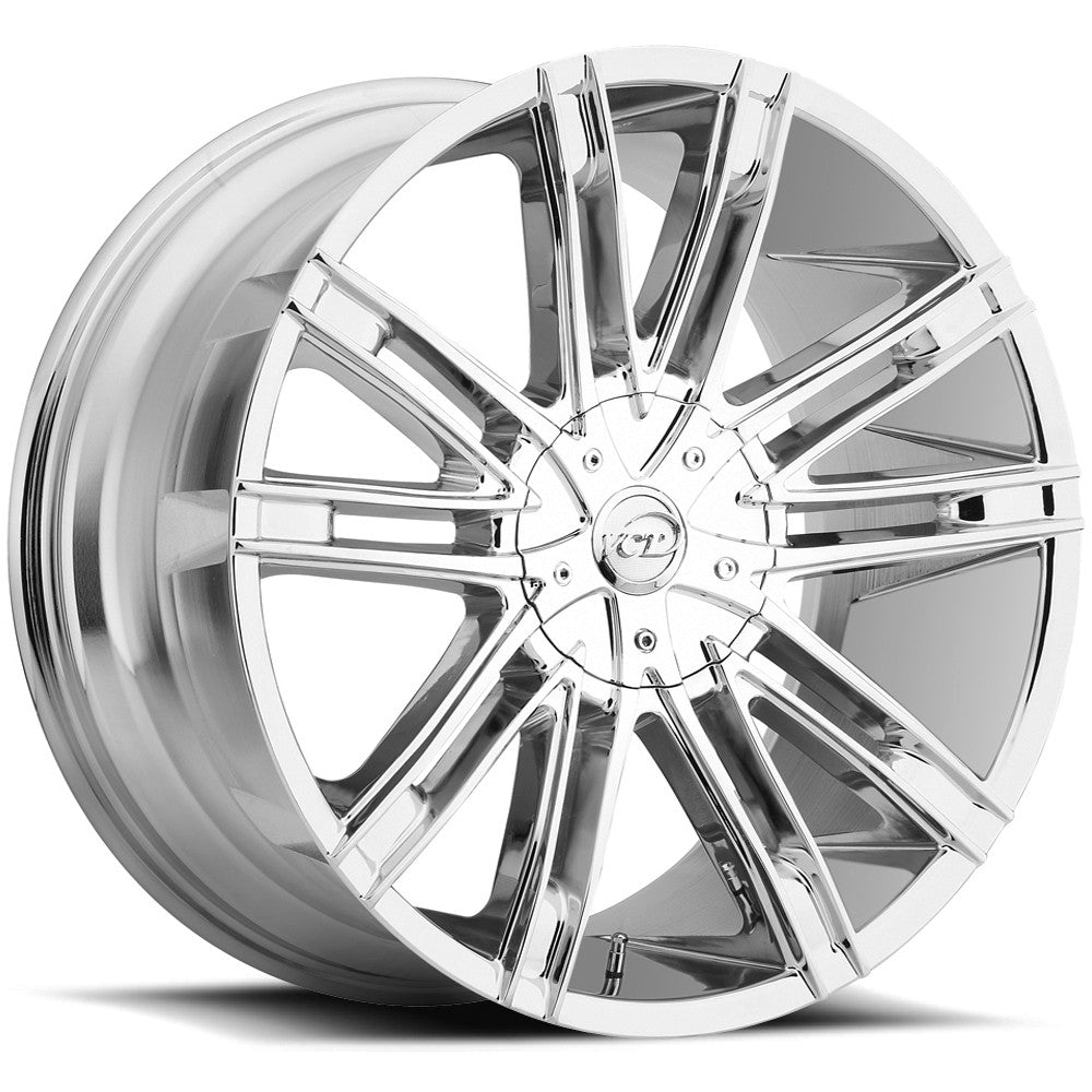 VCT V28 22x9.5 5x115/5x120 +15mm Chrome Wheel Rim 22" Inch V28-2295105115120+15
