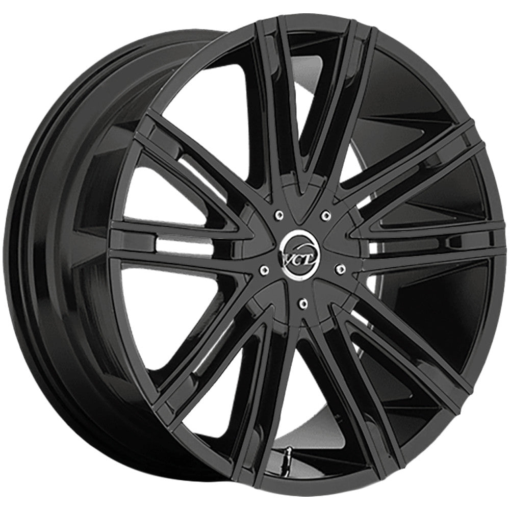 VCT V28 20x9 5x115/5x120 +15mm Gloss Black Wheel Rim 20" Inch V28-20951520+15GB