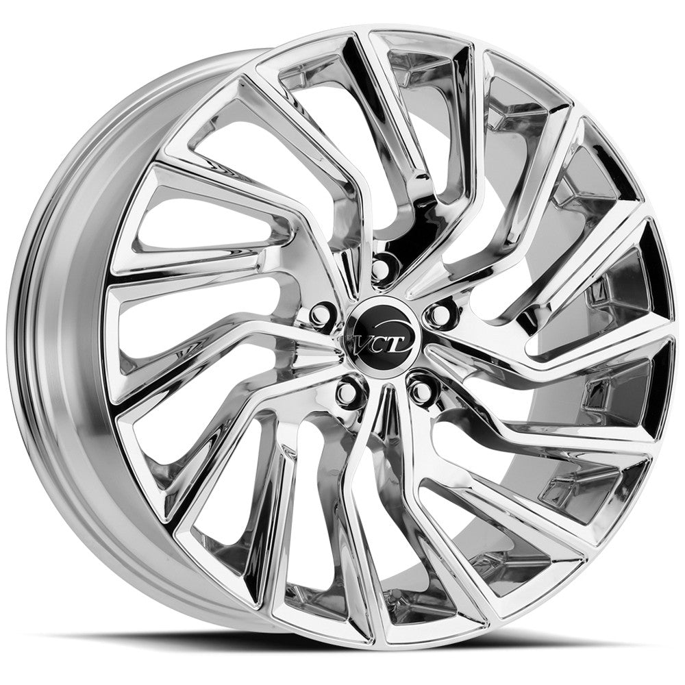 VCT V81 20x8.5 5x114.3 +40mm Chrome Wheel Rim 20" Inch V81-2085514+40C