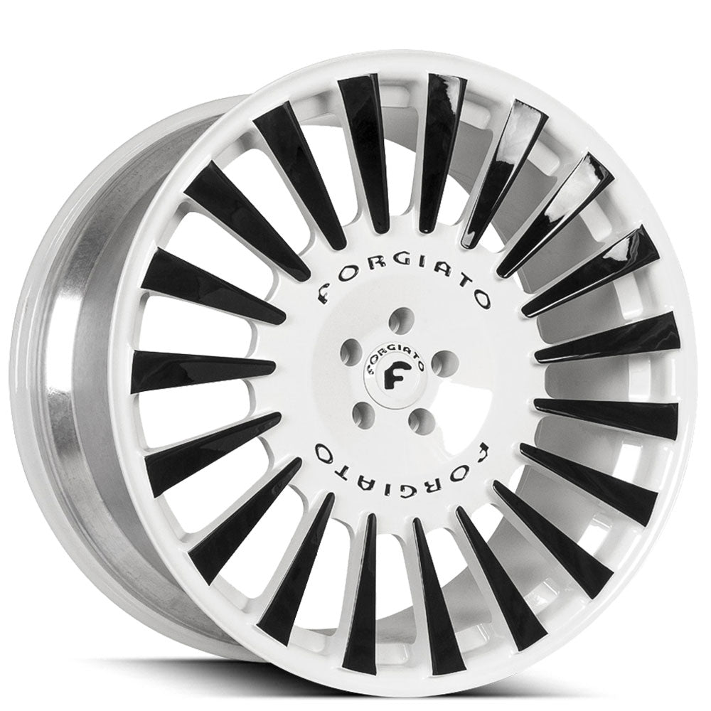 22" Staggered Forgiato Wheels Calibro-M Brushed 2 Tone Forged Rims