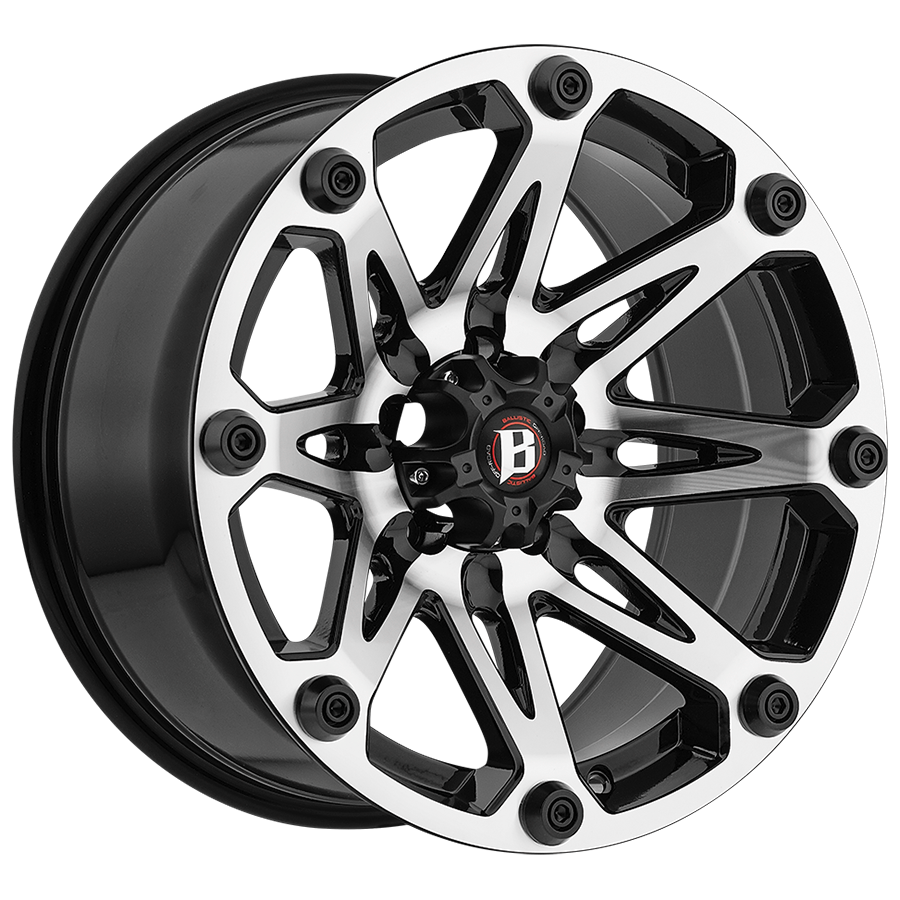 BALLISTIC 814 JESTER 18X9 5X127 -12 FLAT BLACK MACHINED