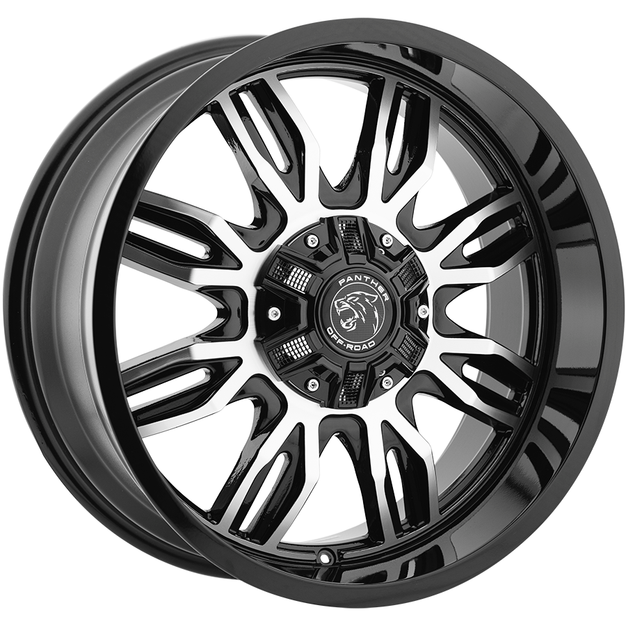 PANTHER 580 OFFROAD 20X9 6X135/139.7 -12 GLOSS BLACK MACHINED